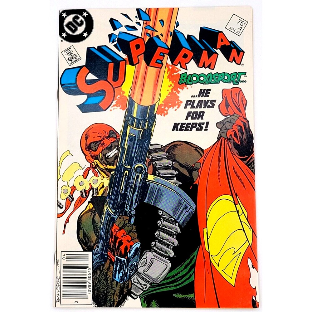 SUPERMAN #4 (1987) / VF+ / BLOODSPOT 1ST APPEARANCE DC COMICS‎
